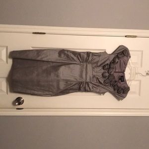 Silver midi dress size 6
